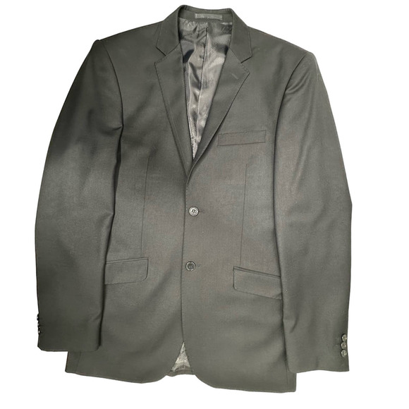 Giorgio Fiorelli Blazer Size 40L Euro Slim AMF Notch Shark No Pleat DARK NAVY - Picture 8 of 16